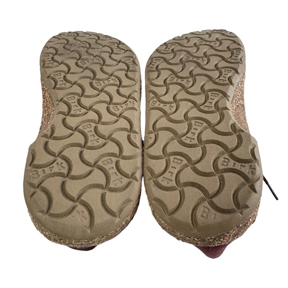 NWOB Birkenstock Gary Maroon Suede Leather Lace-Up Derby Shoes Women's Size 5 - Picture 12 of 16